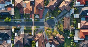 Aerial View of Melbourne Suburb